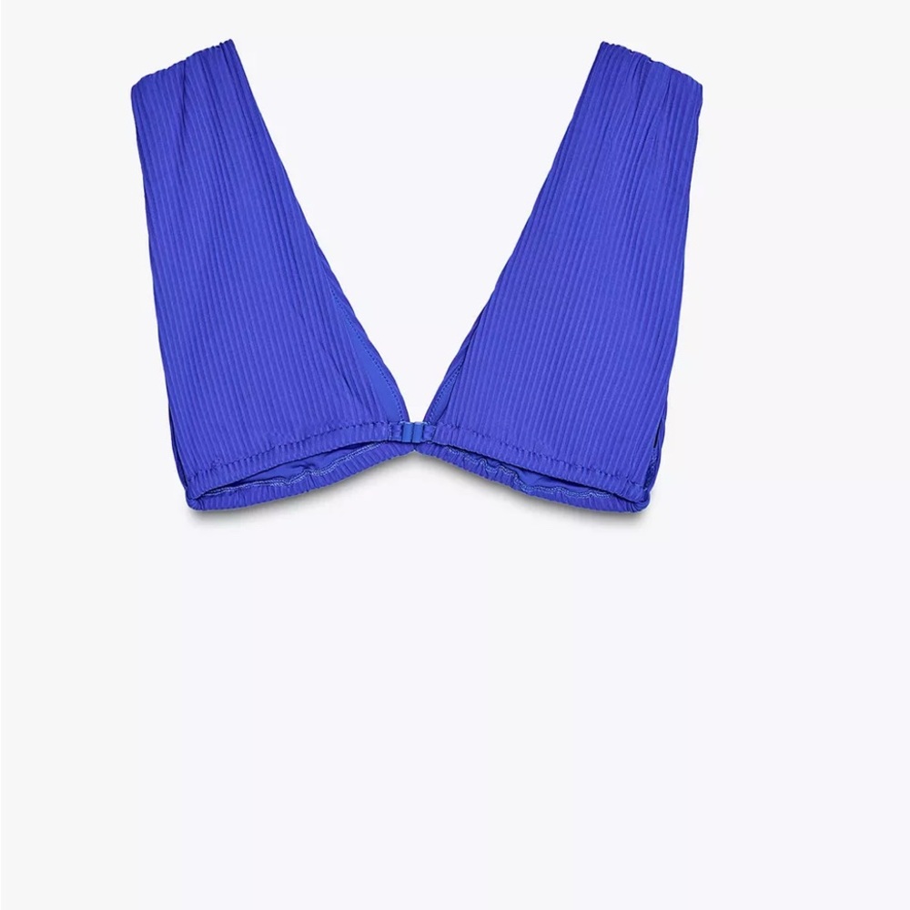 ZARA RIB WIDE STRAP BIKINI TOP Small - Picture 6 of 6